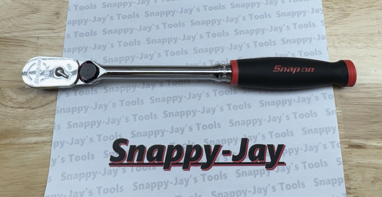 Snap-on Tools USA NEW RED 3/8″ Soft Grip Long Multi-Position Ratchet FHL80MP