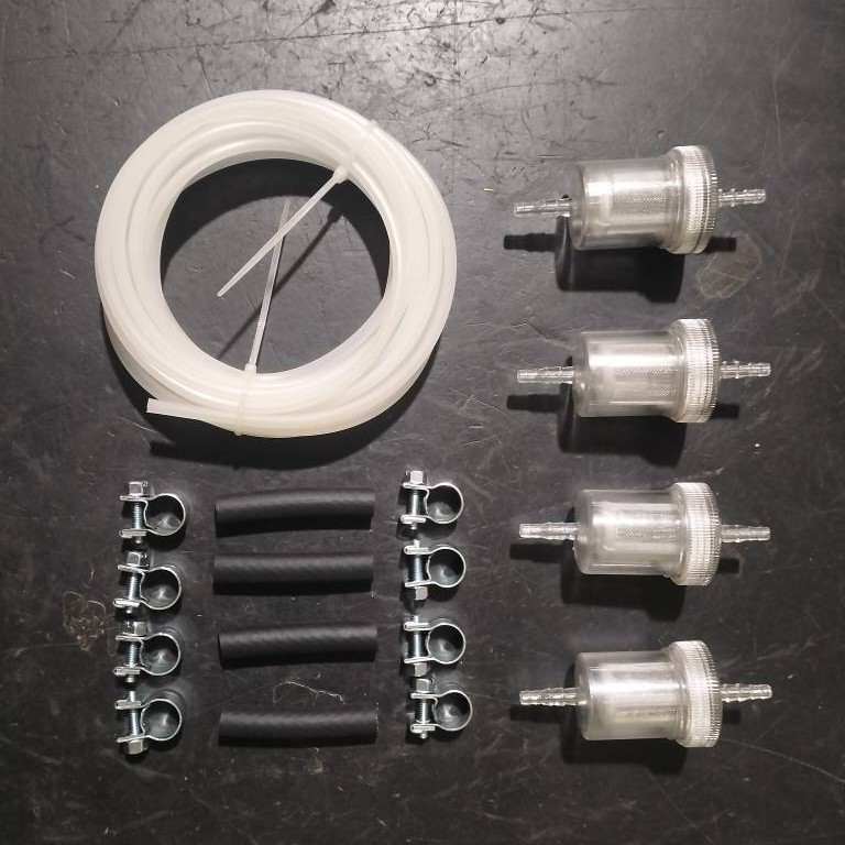 Complete Parking Heater Oil Pipe Repair Kit 4 Filters 4 Black Tubes and 8 Clips