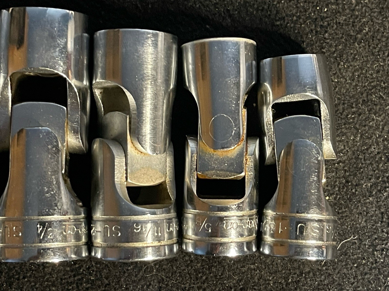 Snap On 1/2 Drive 6 Point Swivel Socket Set 6 Piece SU18-SU28 9/16 – 7/8