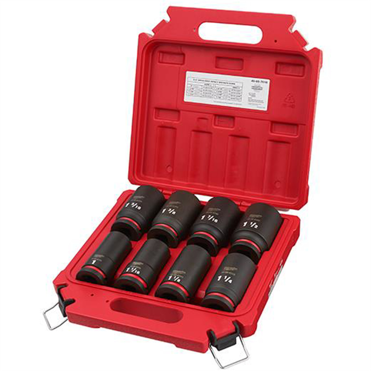 Milwaukee Tool 8PCSHOCKWAVE Impact Duty 3/4″ Drive SAE Deep 6 Point Socket Set