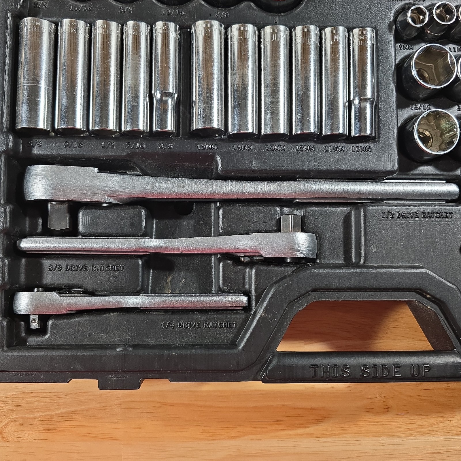 Vintage Craftsman 33618 107pc Metric & SAE Socket Set 1/4″ 3/8″ 1/2″ Drive