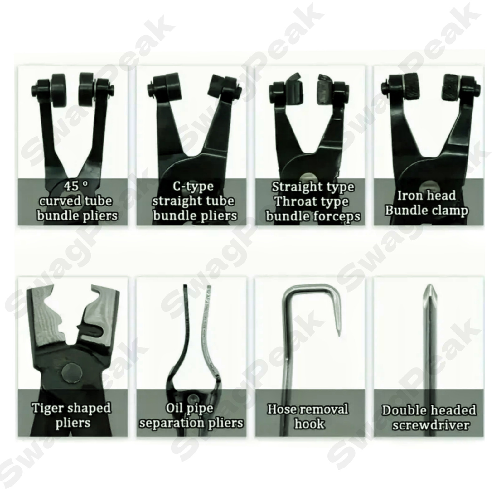 Hose Clamp Clip Remover Pliers Wire Long Reach Kit Fuel Oil Water Hose Tool