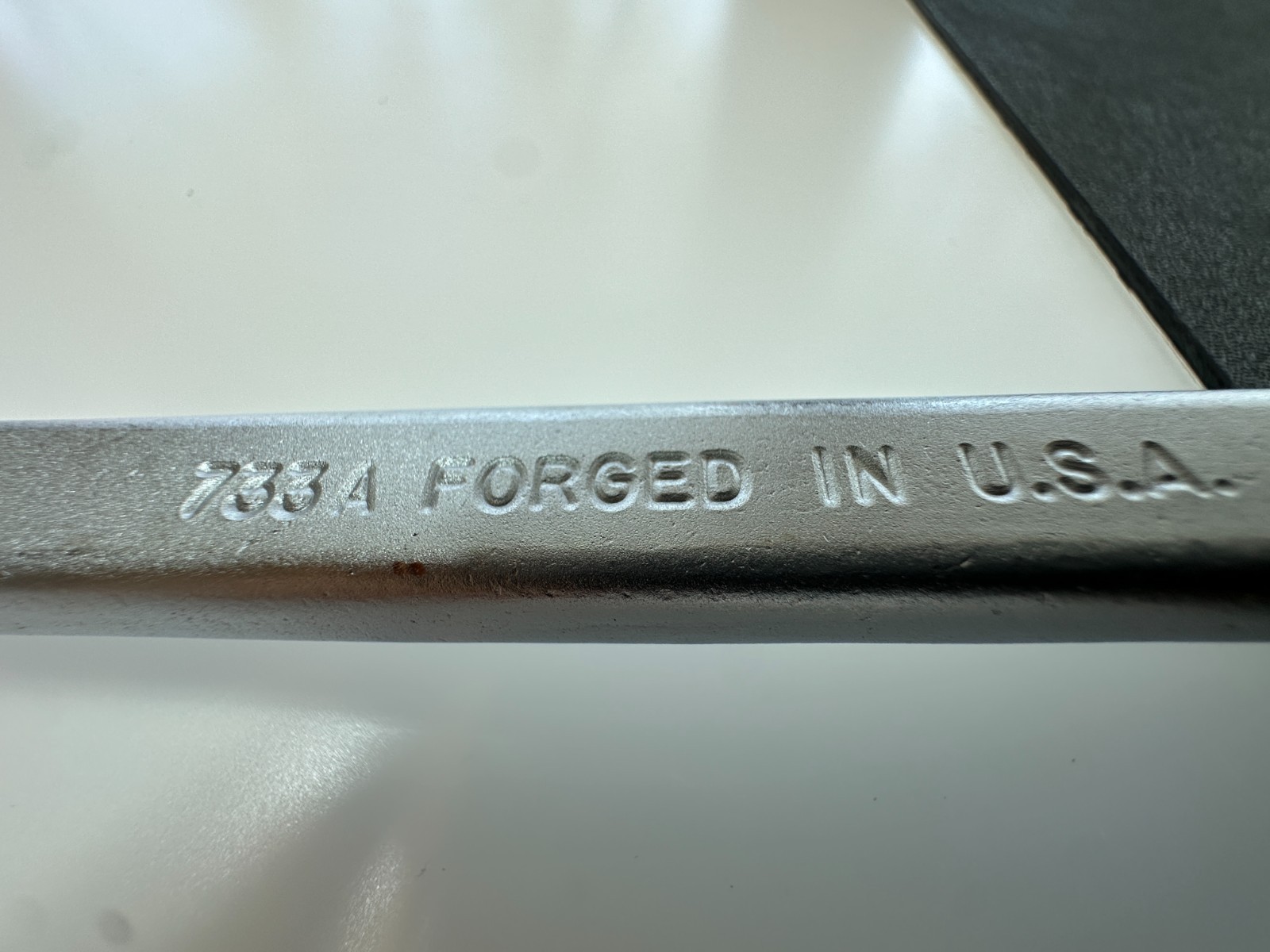 🇺🇸Indestro Tools USA 733A SAE 3/4” x 7/8” Offset Box End Wrench, NEW Old Stock