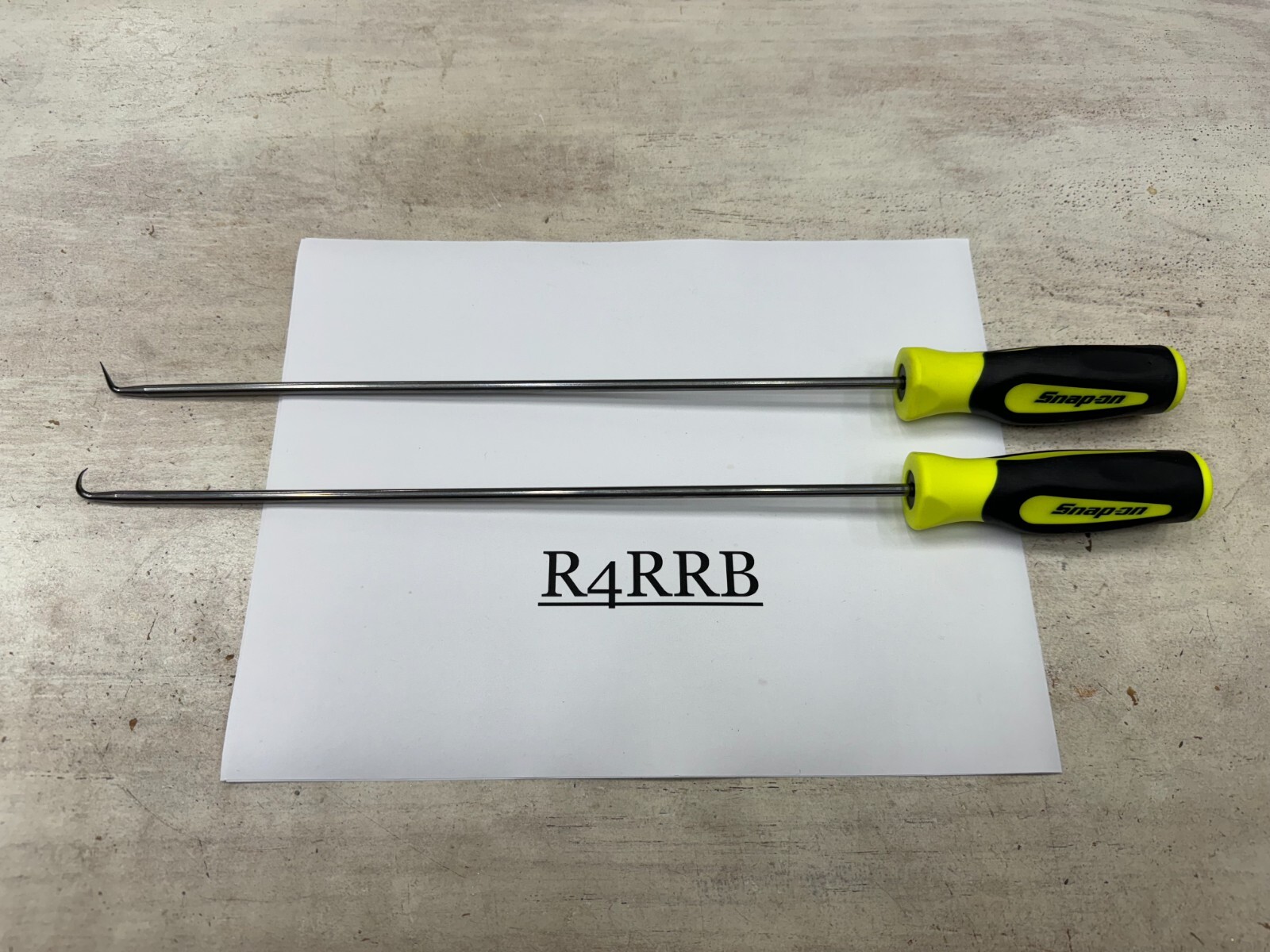 Snap-on Tools USA NEW 2 Piece HI-VIZ Soft Grip Xtra Long Heavy Duty Pick Lot Set