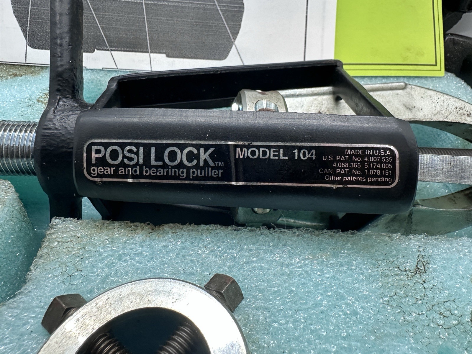Posi Lock 104 Gear & Bearing Puller with Adapters Set USA MADE!! Carrying Case