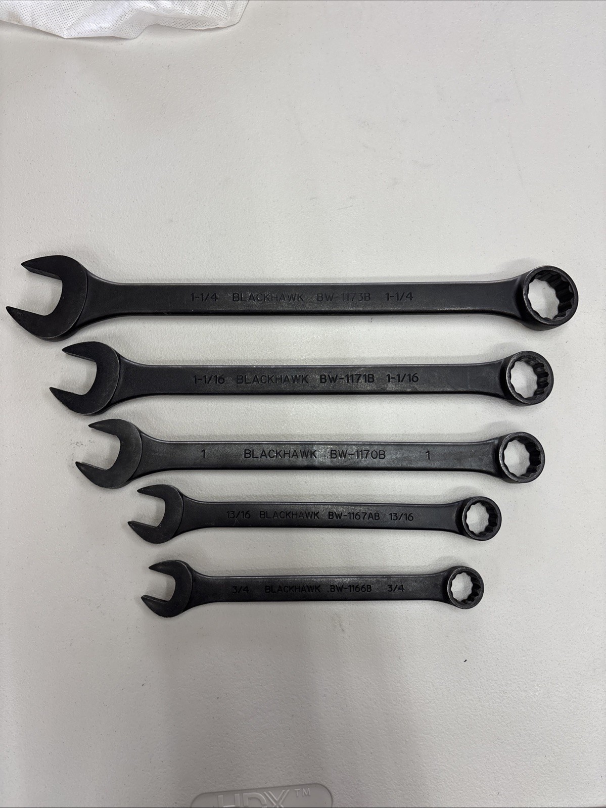 Blackhawk By Proto SAE Wrench Set 5 Pc 3/4” – 1 1/4” Industrial Finish Very Nice