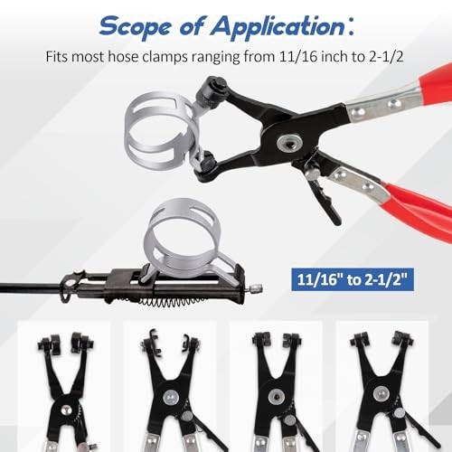 9PCS Hose Clamp Pliers Set Automotive Removal Tool Coolant Radiator Heater