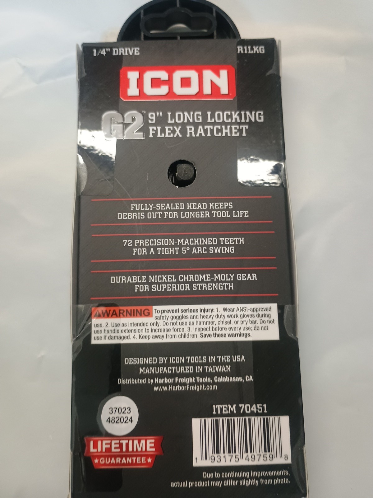 G2 9″ Long Locking Flex Ratchet 1/4 Drive R1lkg