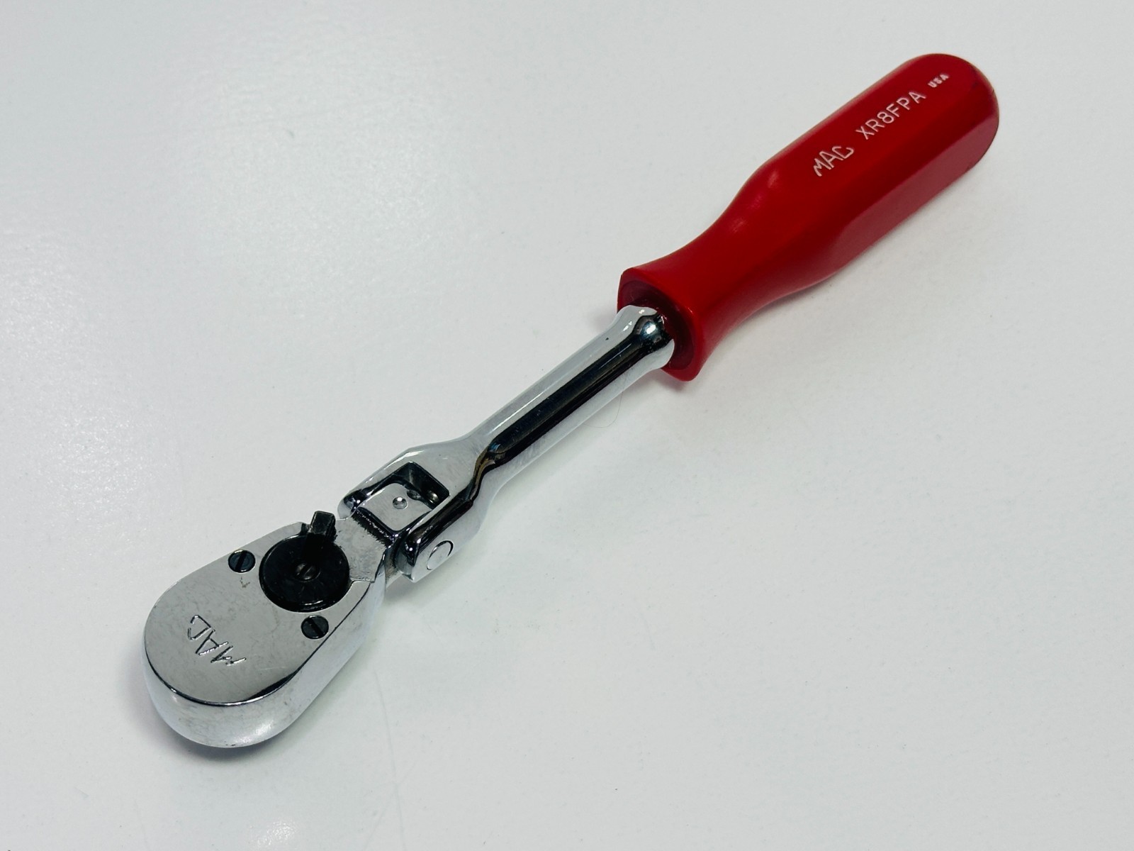 🇺🇸 MAC Tools USA XR8FPA 3/8″ Drive Flex Head Ratchet, Red Hard Handle