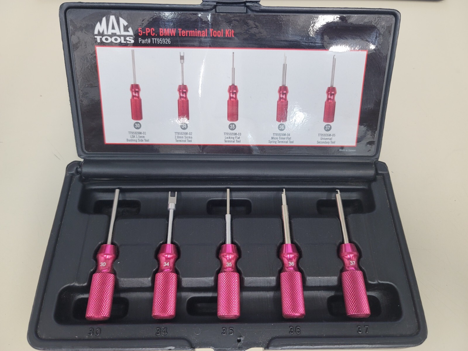 NEW UNUSED MAC TOOLS # TT95926 5 PIECE BMW TERMINAL TOOL KIT – T7