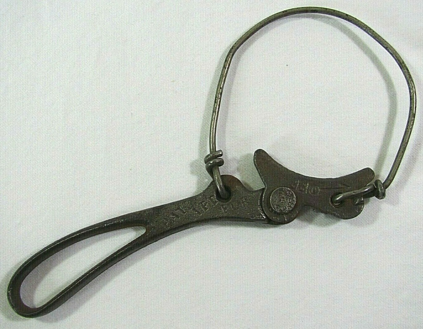 Antique Primitive Oil Filter Wrench – Best S. Co. Lancaster PA in Very Good Cond