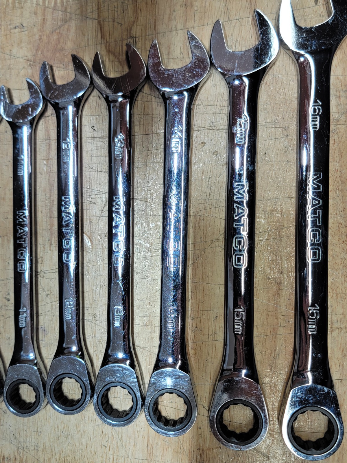 MATCO TOOLS RATCHETING WRENCH SET 12PC 8mm – 19mm 7GRC8M2 – 7GRC19M2 METRIC