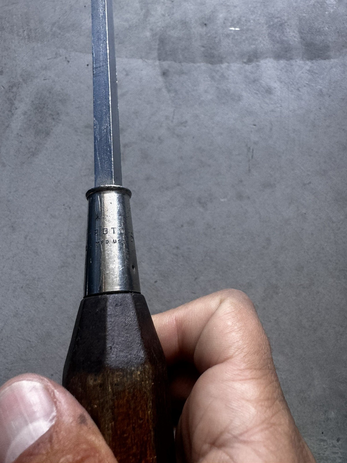 Vintage Proto Flathead 9743 Straight Screwdriver 16″ Long with Wood Handle