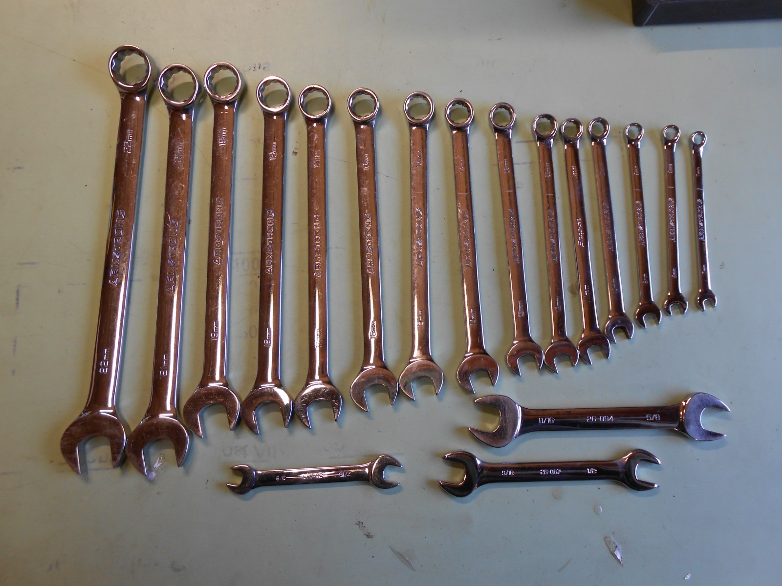 Armstrong GMTK Drawer 5 Metric Combination & SAE Open End Wrenches Pelican 0450