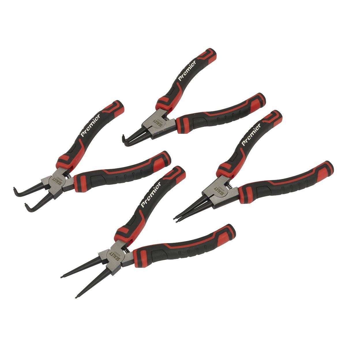Sealey Circlip Pliers Set 180mm 4pc Internal External Snap Ring Plier Premier