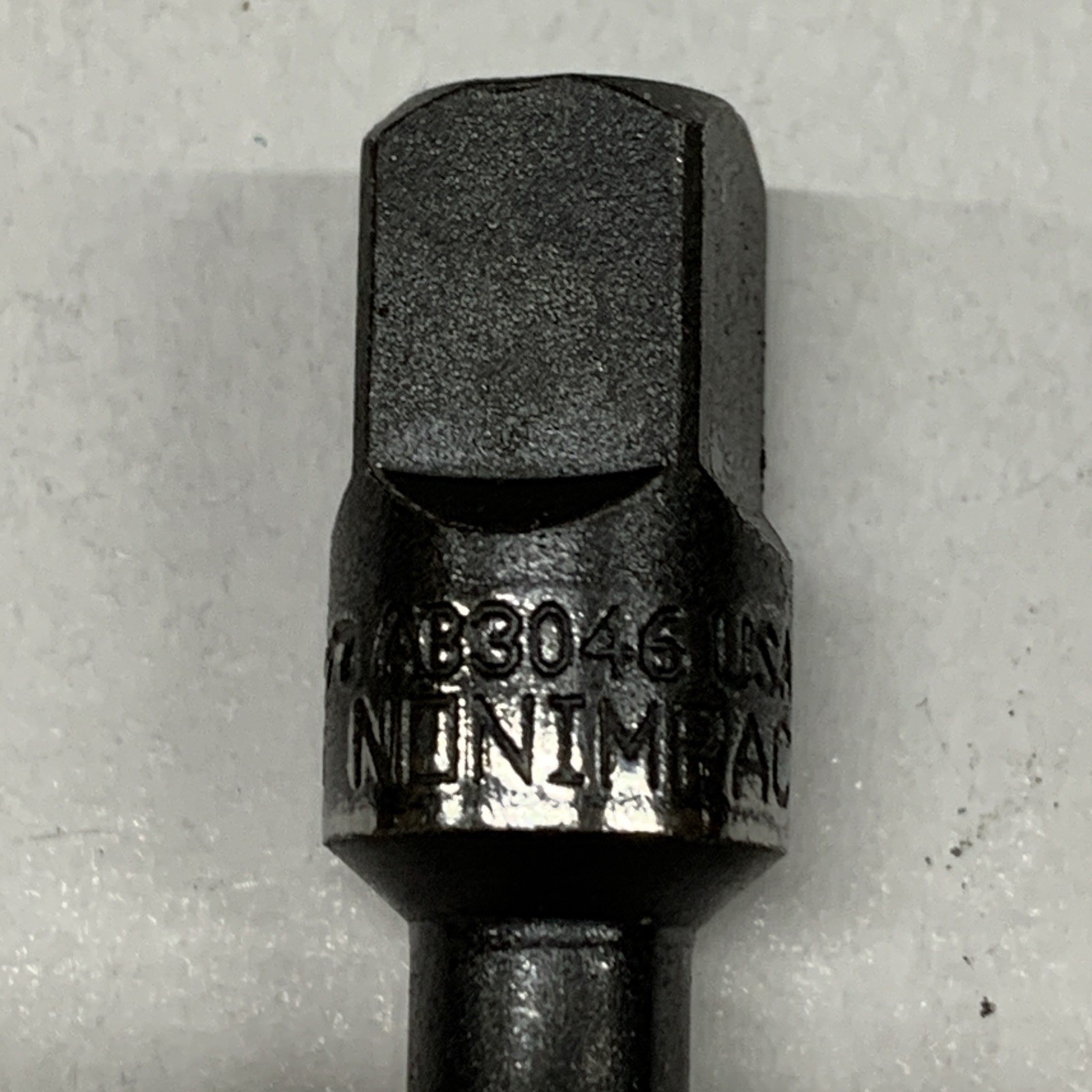 Snap On Tools USA AB3046 3/8″ Drive 6″ Long 1/4″ Hex-to-3/8″ Square Adapter NEW