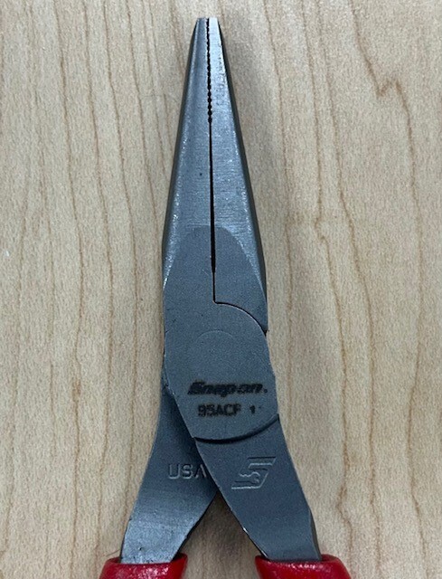 NEW SnapOn 6″ Talon Grip Needle Nose Pliers (Red) 95ACF