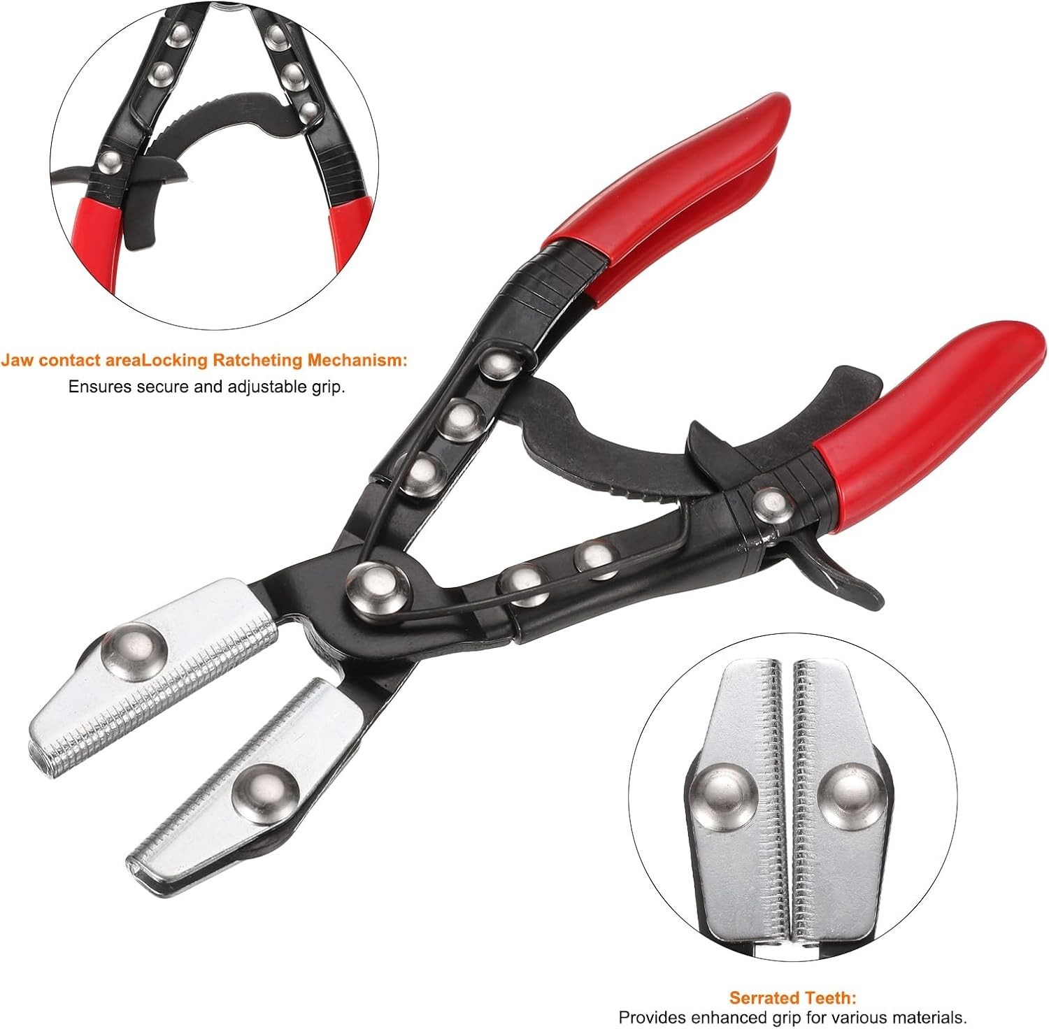 Hose Pinch Off Pliers 8″ Carbon Steel Automatic Locking Ratcheting