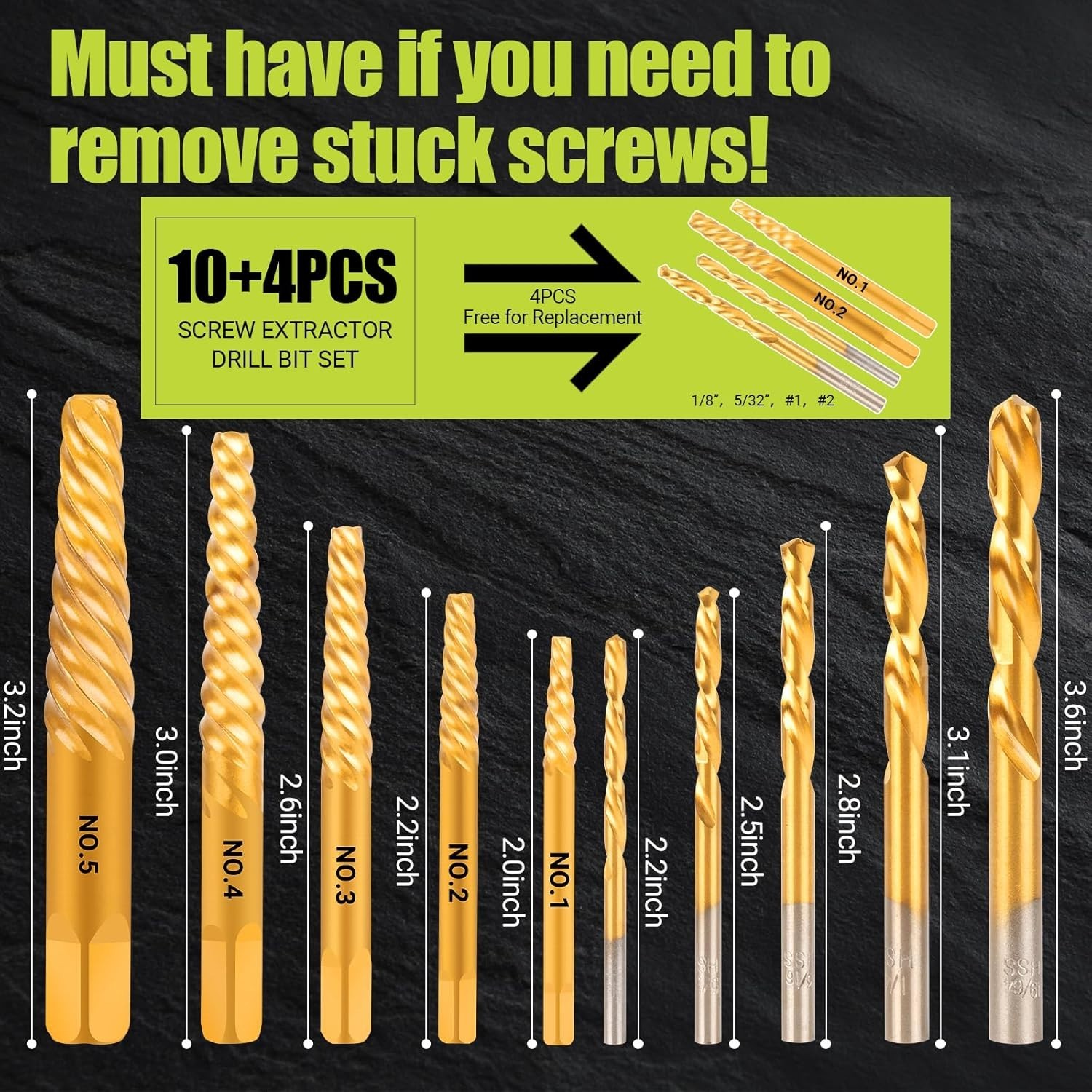 14PC Stripped Screw Extractor Set: Professional Solutions for Damaged Fasteners