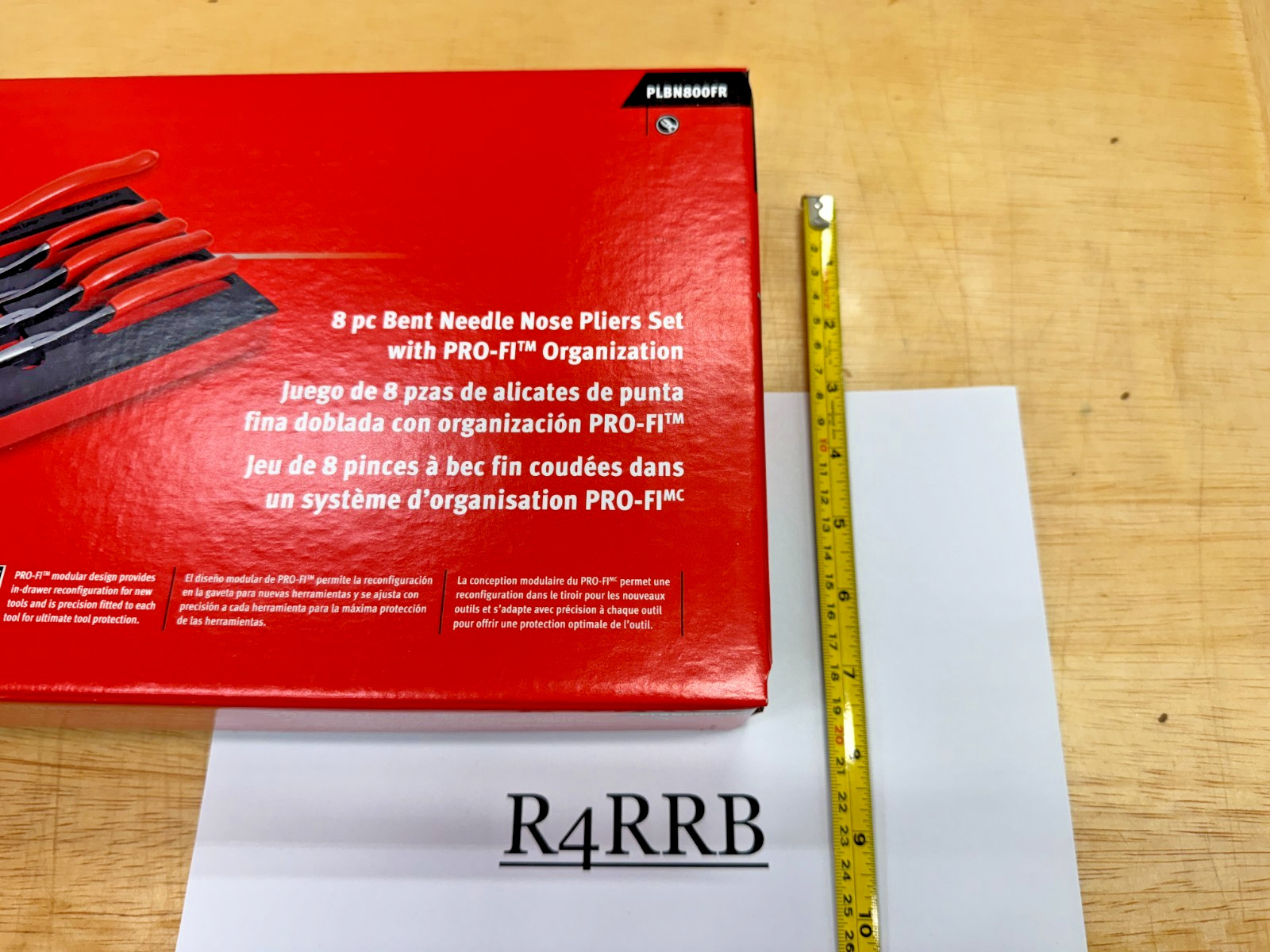 Snap-on Tools USA NEW RED 8pc Master Bent Needle Nose Pliers Foam Set PLBN800FR
