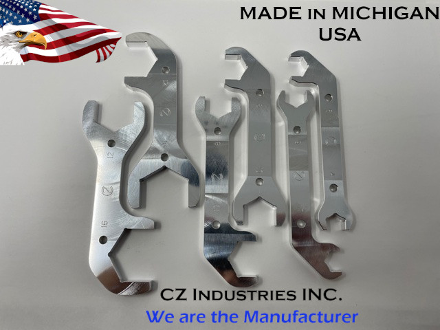 AN Combination Aluminum Wrench (6)pc Set/CZ Industries, AN4/AN6/AN8/AN10/AN12/16