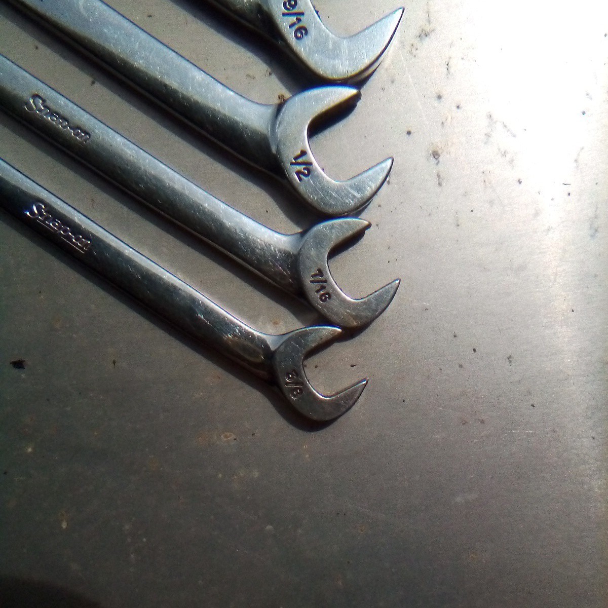 Snap On Tools SAE Four-way Angle Wrench 7 Piece Set VS 807 Lot 1020