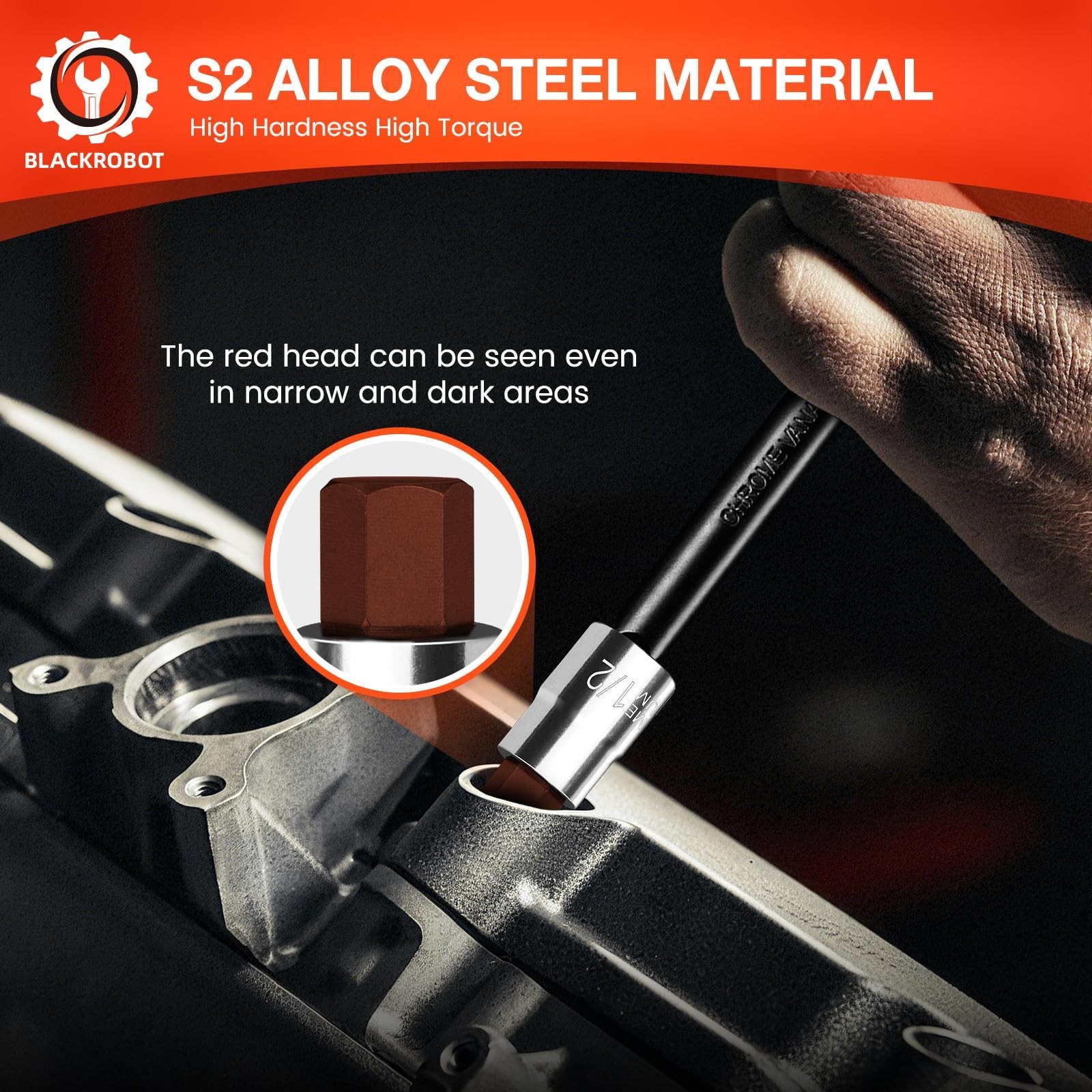 1/2″ Hex Bit Socket – 1/2″ Drive Allen Key Socket, SAE, Polished S2 Steel, Repai