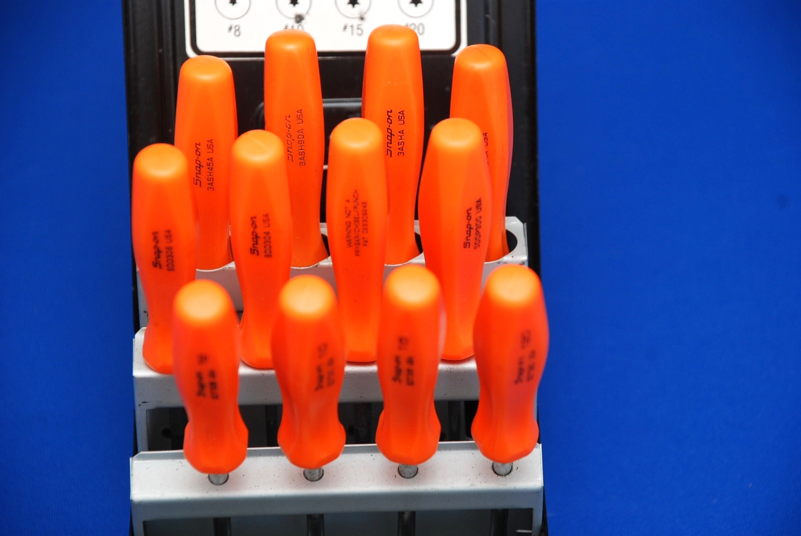 Snap-on 12 Piece Orange Hard Grip Screwdriver, TORX, Hook & Awl Set MINI12PAKO