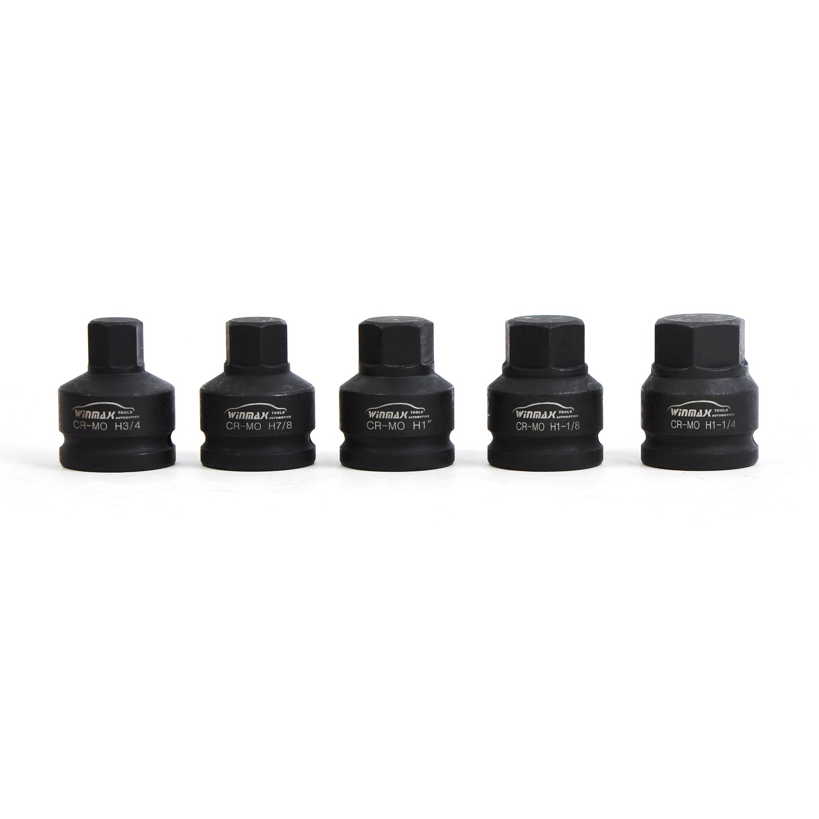 3/4″ Drive Impact Hex Driver Set, 5pc SAE 3/4″ 7/8″ 1″ 1-1/8″ 1-1/4″ Cr-Mo Steel