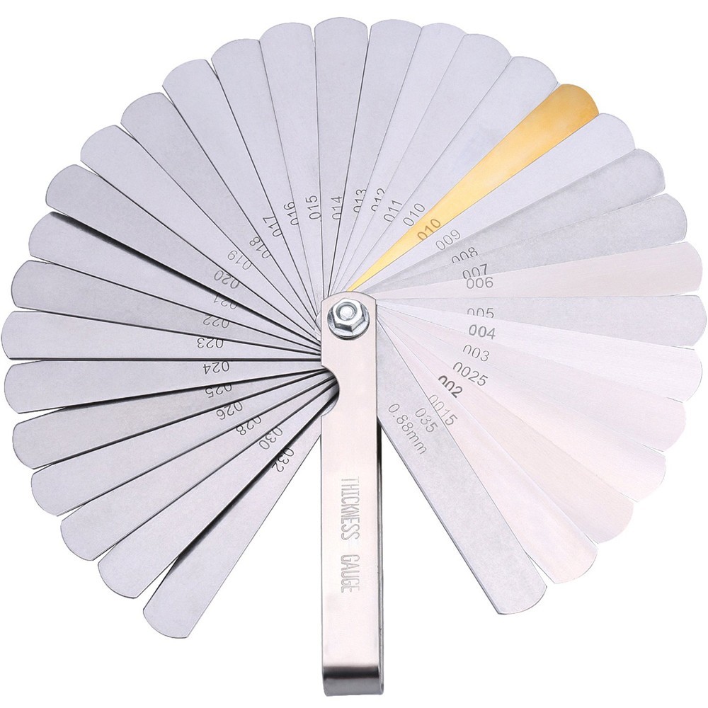 32 Blade Feeler Gauge Set Dual Reading Metric SAE Gap Measuring Tool for Engine