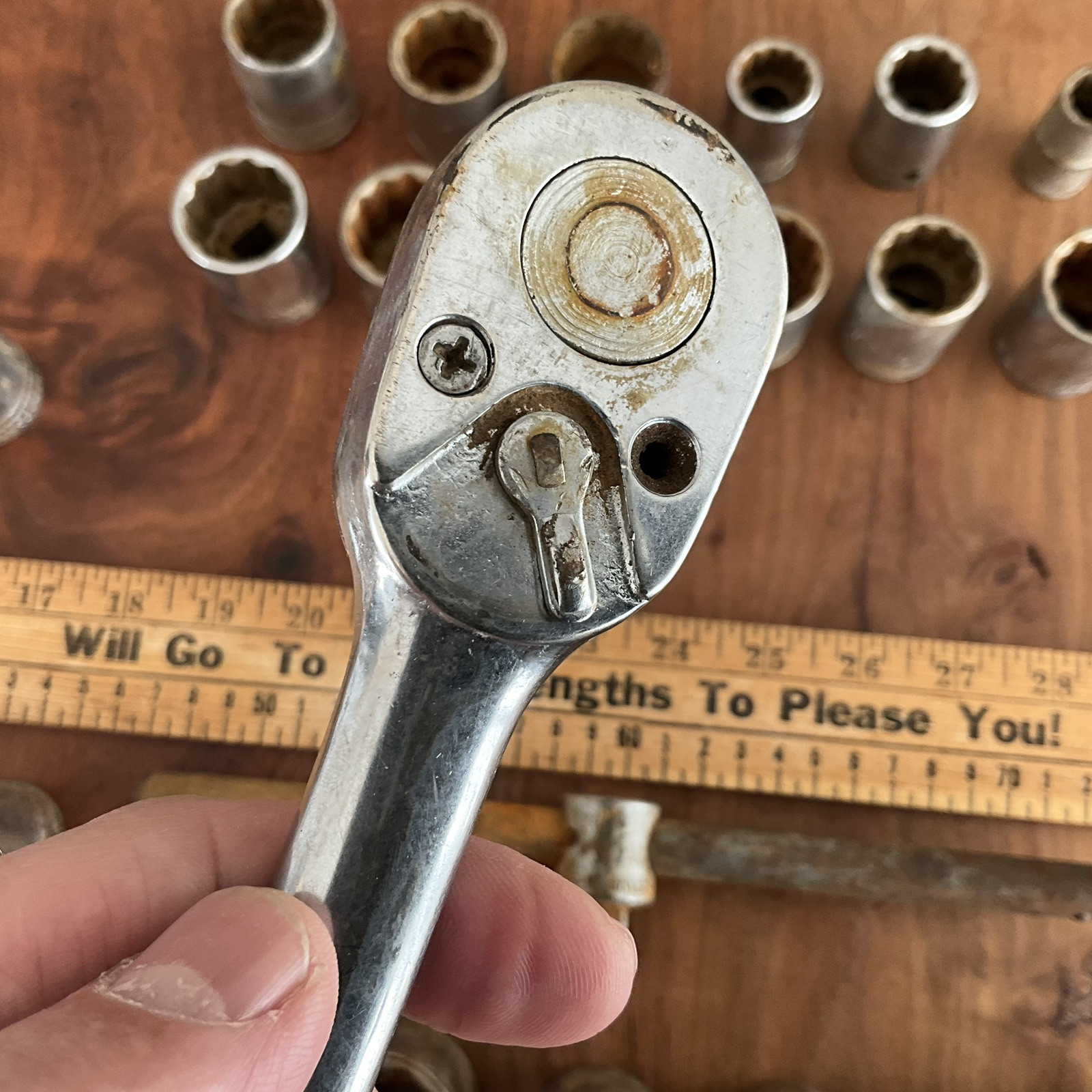 Vintage 22 pc Socket Set 1/2″ Drive Indestro Ratchet Made in USA