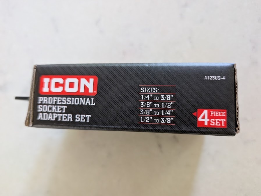 Icon Professional Socket Adaptor Kit – 4 Piece Set – SKU 57324