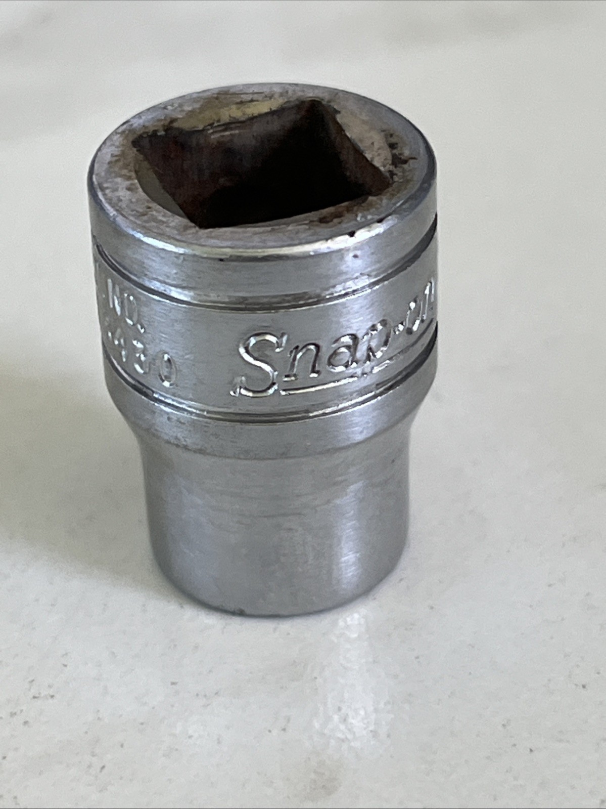 Snap-on Tools 3/8″ Drive 3/8″ 12PT SAE Shallow Chrome Socket F121 USA