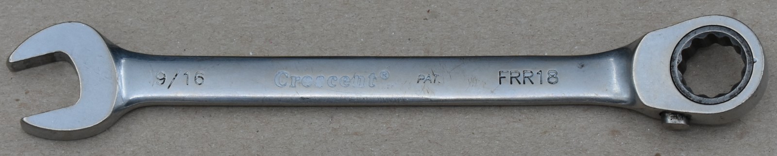 CRESCENT TOOLS FRR18, 9/16″ SAE, OPEN/BOX END REVERSIBLE RATCHETING WRENCH