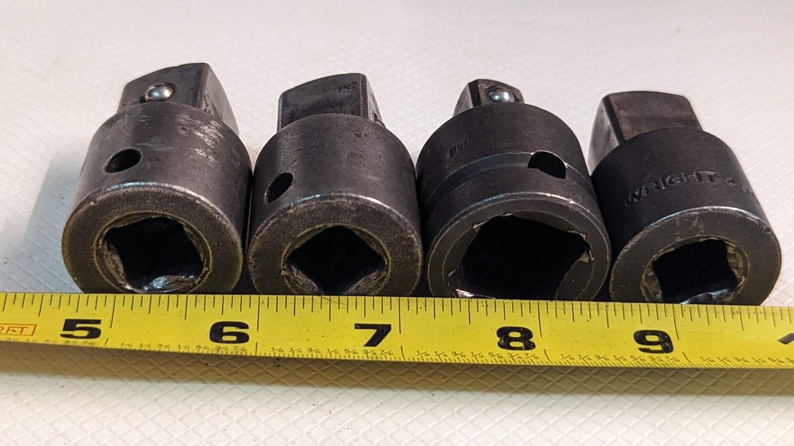 Lot of 14 Wright Impact Sockets Drive 1″ 15/16 7/8 13/16 11/16 Extension Adapter