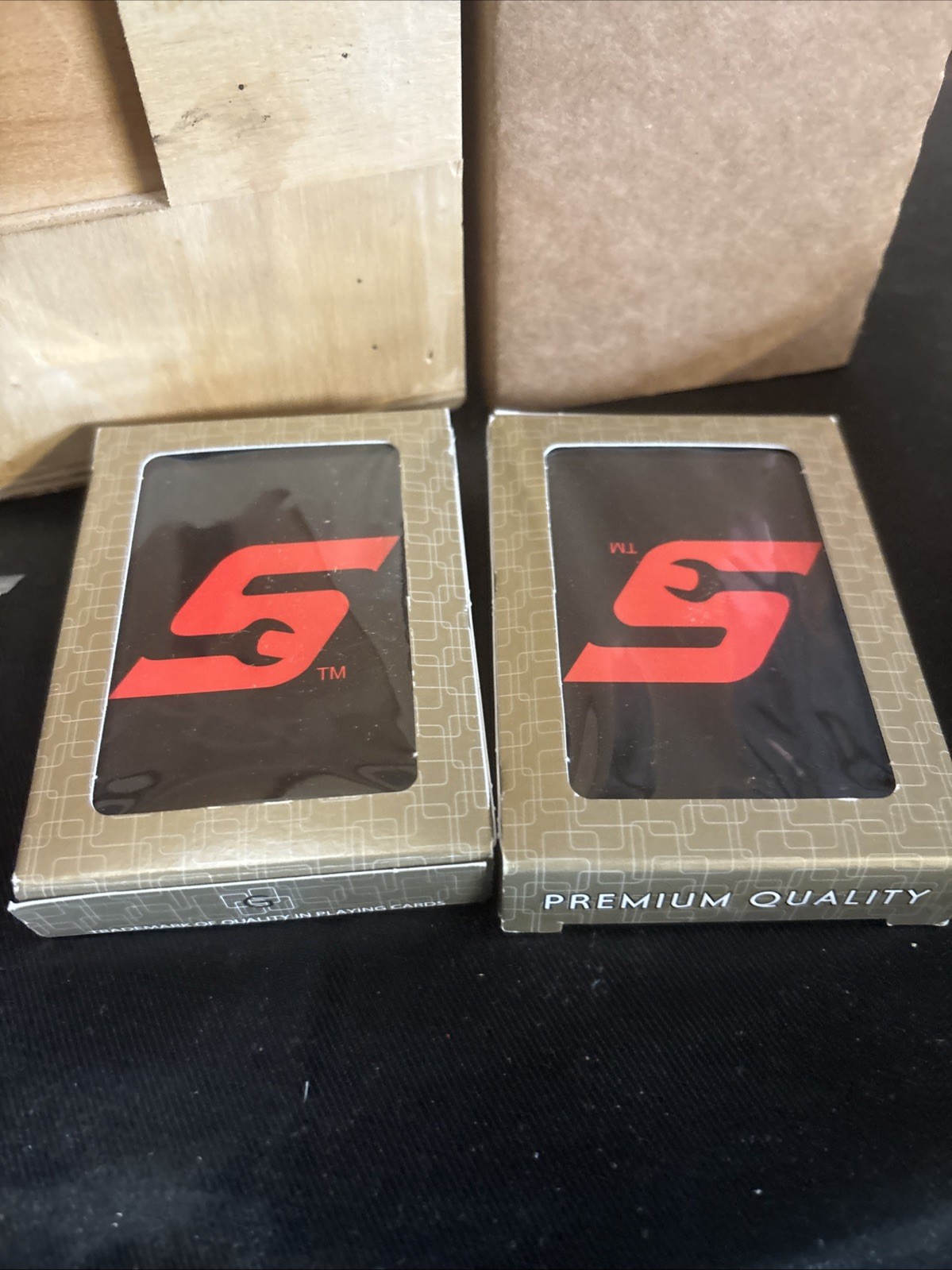 Snap On Tools Game Set 4 Coaster 4 Pint Glasses 2 Packs Playing Cards Dice Set