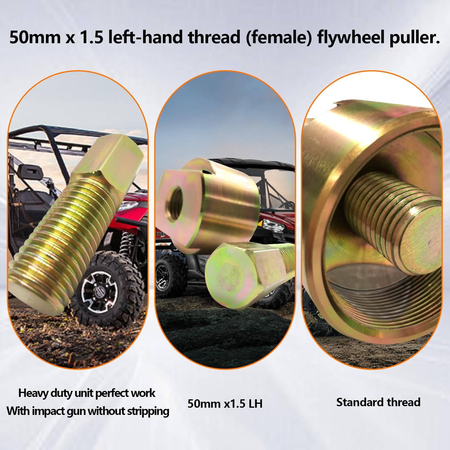 50mm x 1.5LH Flywheel Puller for RZR Sportsman ACE Ranger 570 800 1000