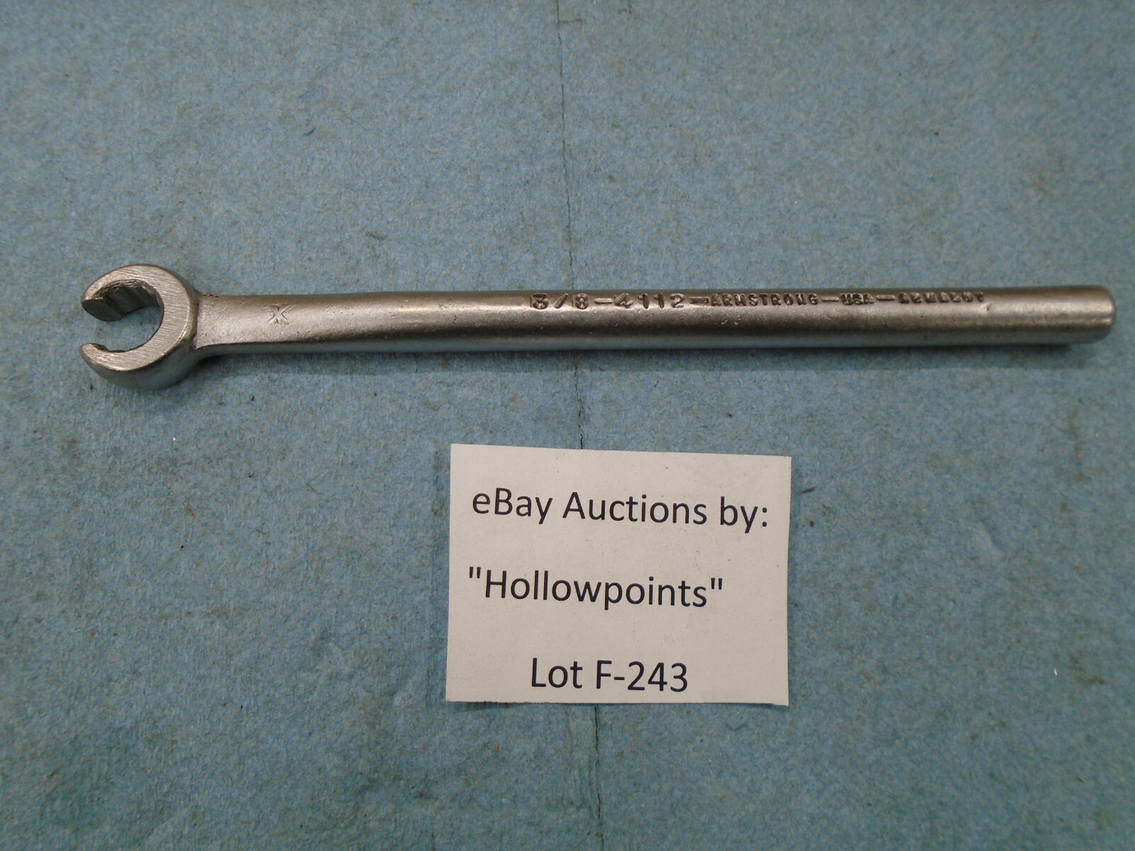 Armstrong USA No. 4112 Hydraulic Tube Fitting 3/8″ Flare Nut Line Wrench F243