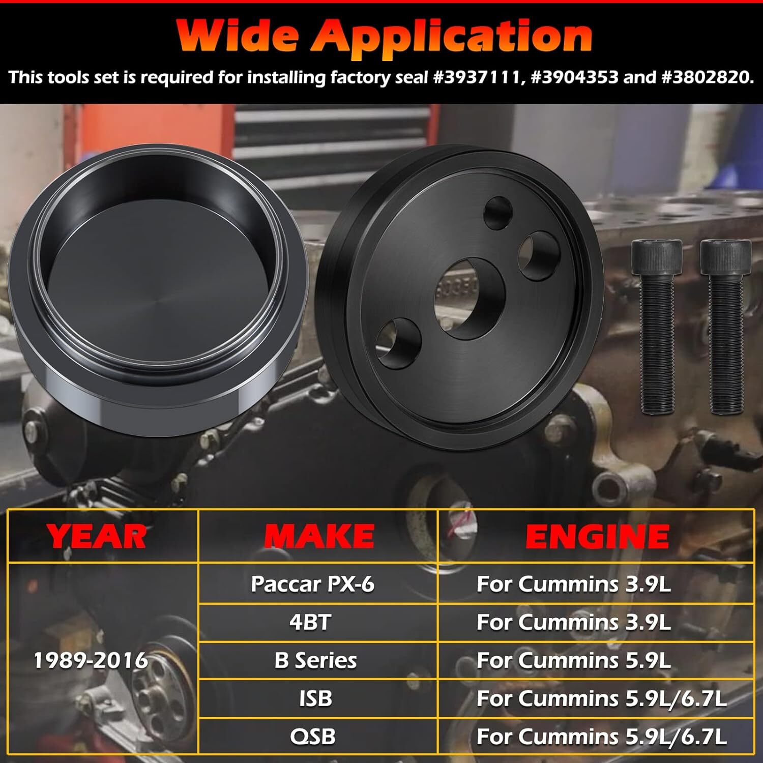 5046 Crankshaft Wear Sleeve & 1338 Front Cover Crankshaft Seal Install Tool Kit