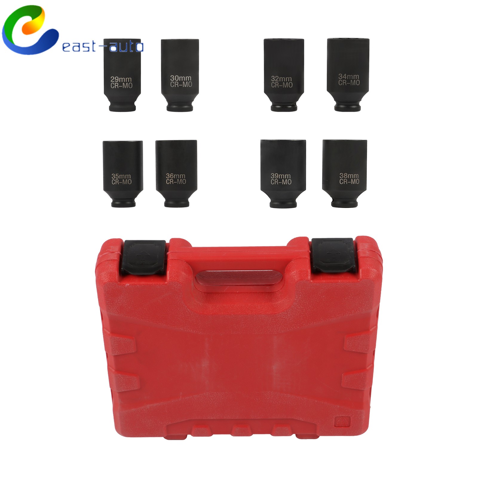 8Pc 12 Point Axle Nut Socket Set 1/2″ Drive For Toyota BMW Mercedes-Benz 29-39mm