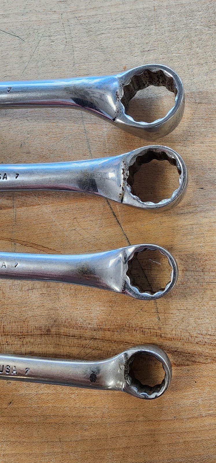Vintage Snap-On XS2226 XS2024 XS1820 XS1416 Offset Box End Wrench Lot USA Made