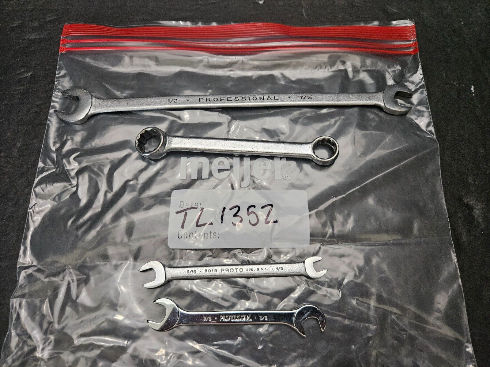 PROTO TOOLS #1126 1/2″-9/16″ #3018 1/4″-5/16″ #3324 3/8″ #3425 7/16″-1/2″ WRENCH