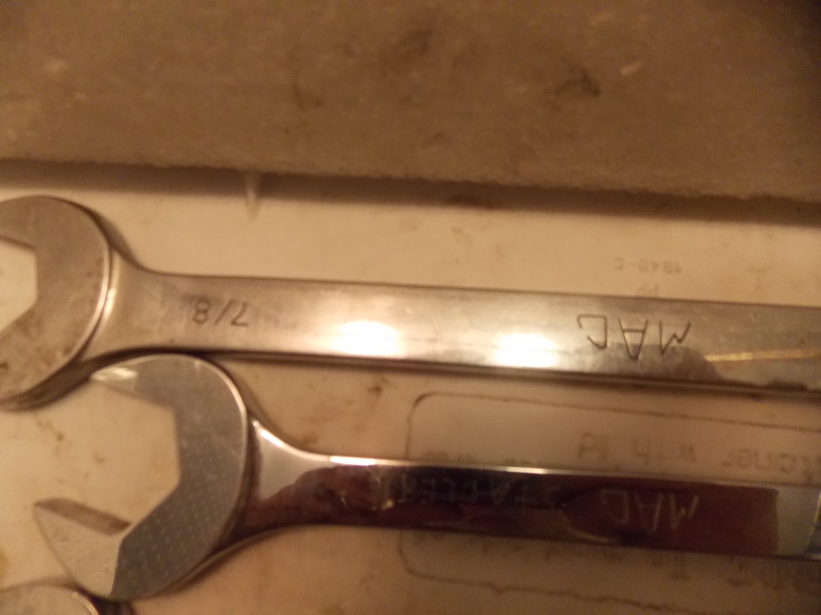 Mac Tools 7/8 3/4 3/8 Combination 7/8″ 3/4″ 3/8″ Wrench Sold Single FREEShipAfr1
