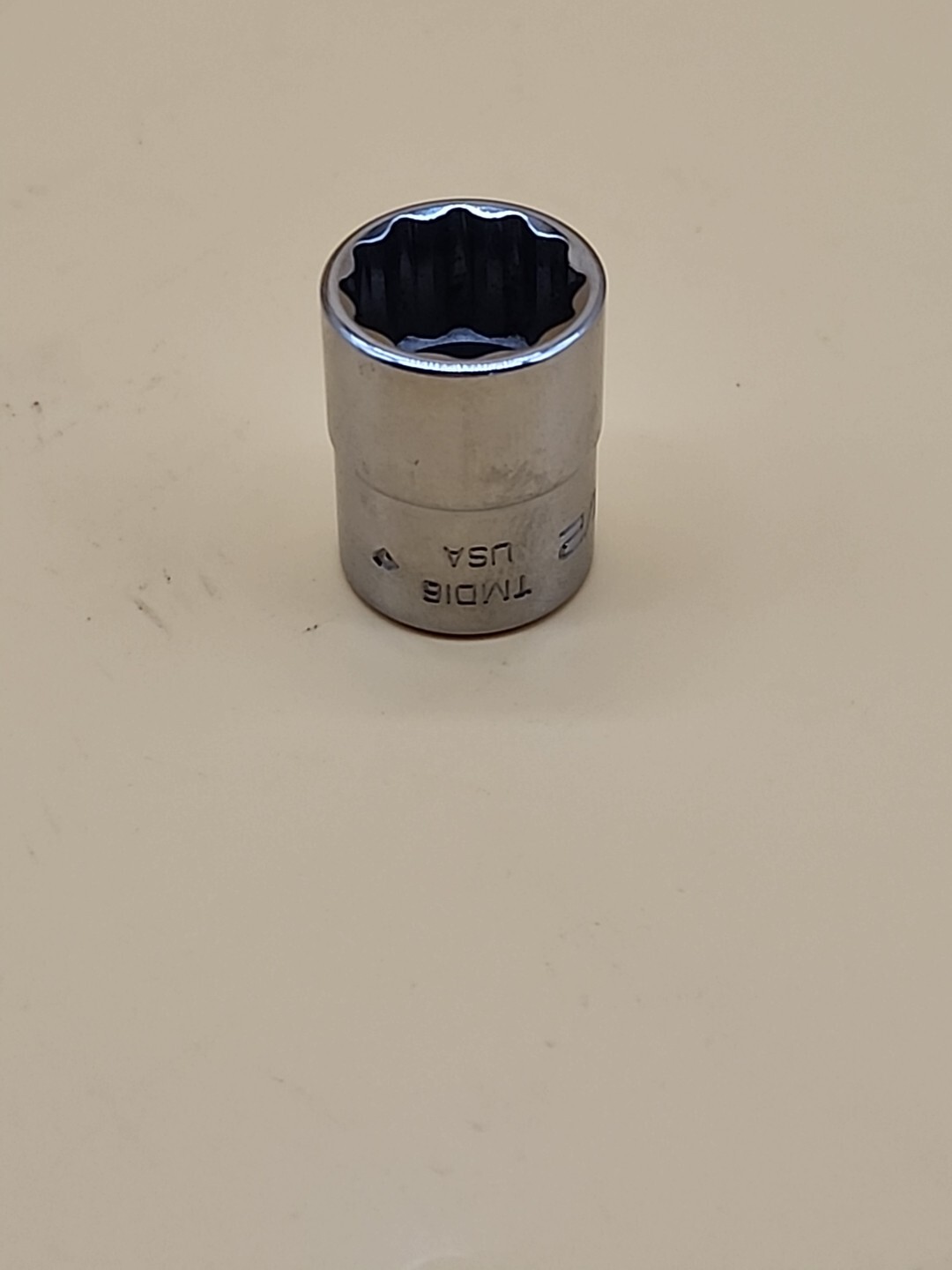 Snap-On Tools 1/4” Drive Chrome Shallow Standard SAE 12 Point 1/2″ Socket TMD16