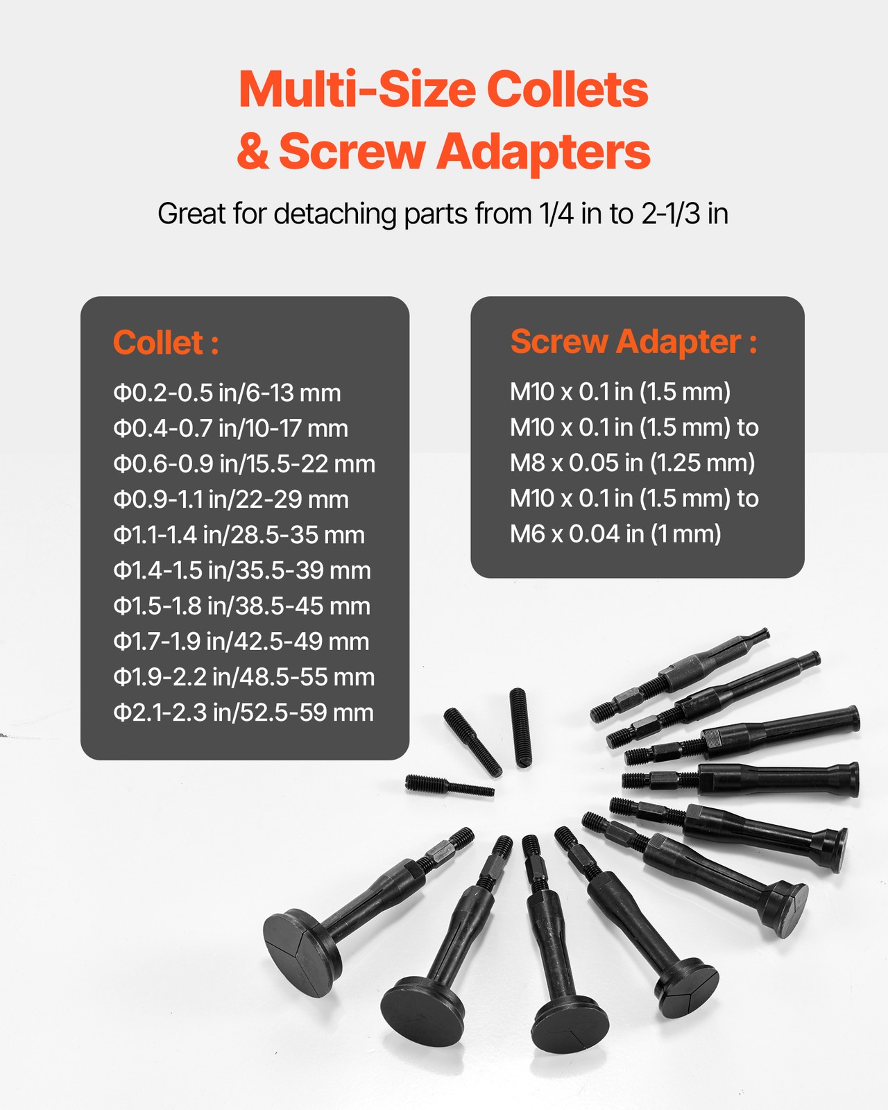VEVOR 16pcs Blind Hole Bearing Puller Internal Extractor Remover Slide Hammer