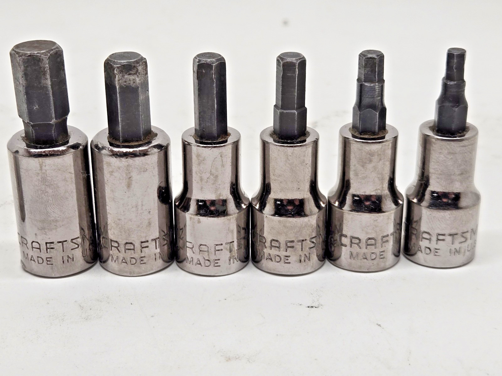 Craftsman USA 3/8” Drive Metric & SAE Hex Bit Allen Key Socket Assortment