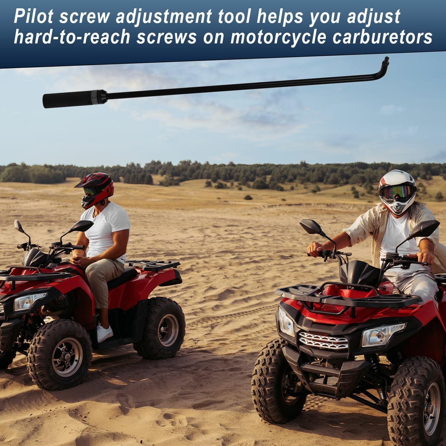 Pilot Screw Adjusting Tool, 16.34in Carburetor Adjustment Tool 110° Angled Head
