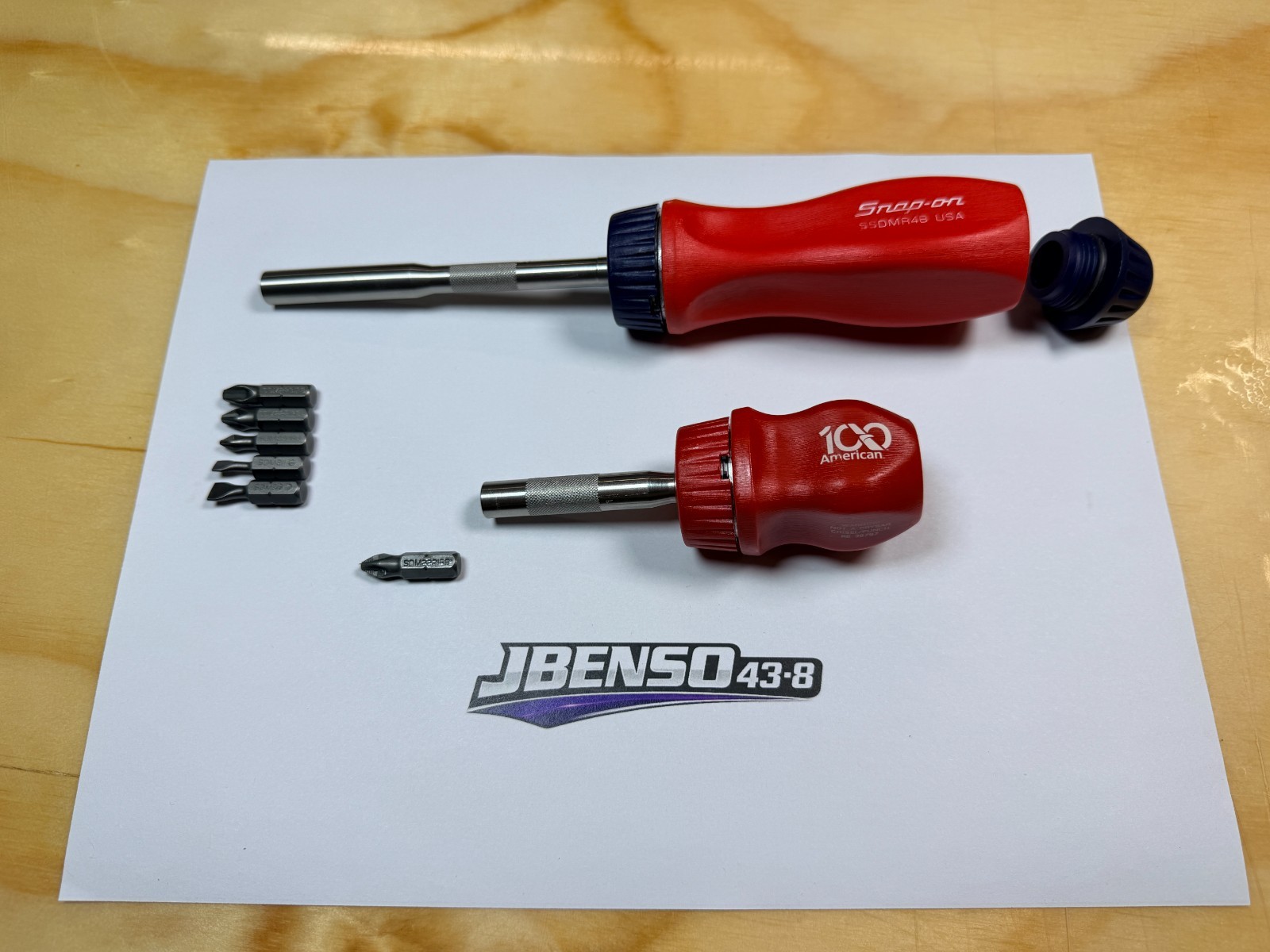 Snap-on Tools USA NEW 2pc AMERICAN AIRLINES AMT DAY Ratcheting Screwdriver Set