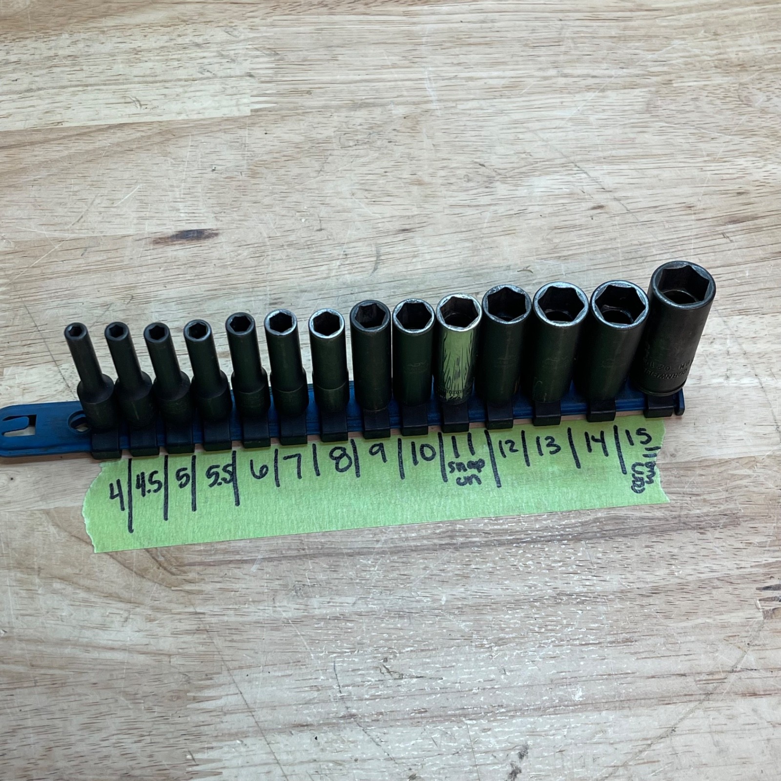 MATCO ADV 1/4″ Drive, 14pc Deep Socket Set, 6pt, ***11-SNAP -ON 15mm-CORNWALL**