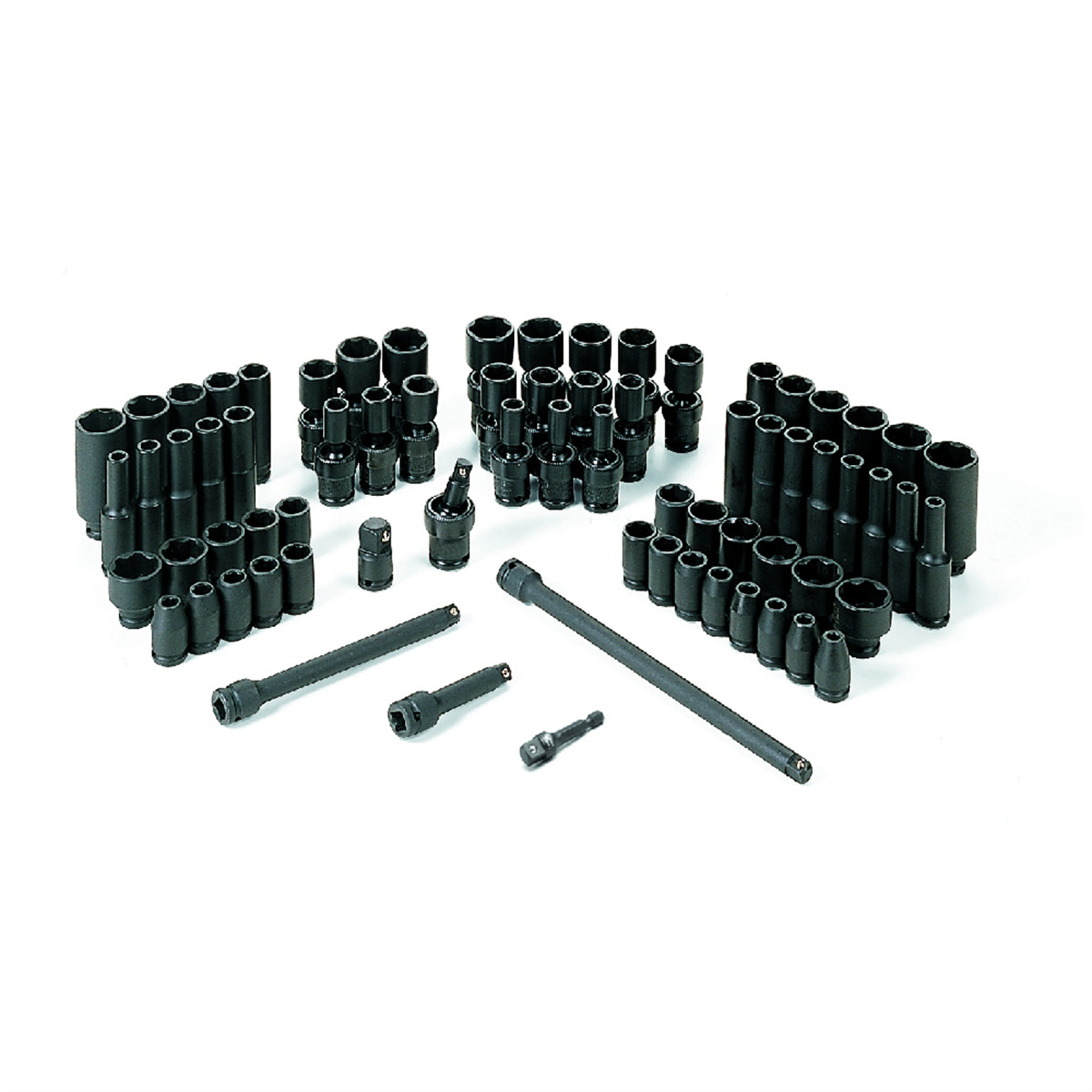 Grey Pneumatic 9772 72 Piece 1/4 Inch Drive Complete Impact Master Set